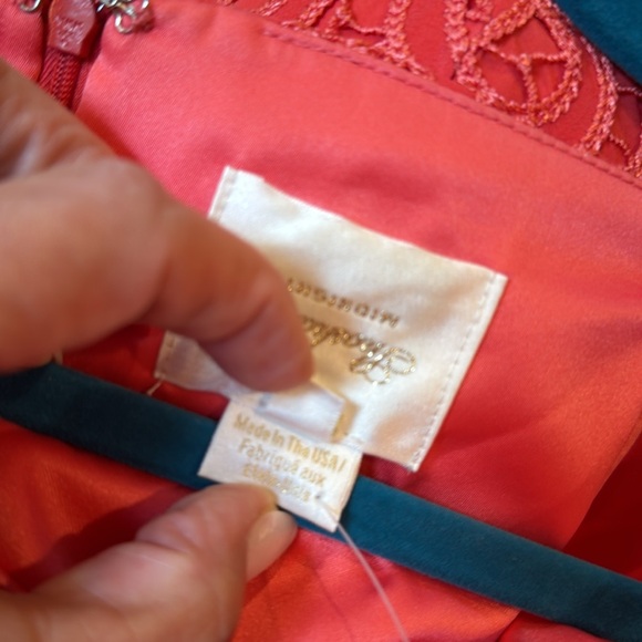 Shoshanna Midnight Strapless Coral Lace Dress size 12 brand new with tags. Saks - Picture 8 of 10